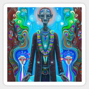 Techno-Shaman (21) - Trippy Psychedelic Art Sticker